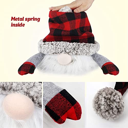 D-Fantix 27.5 Inch Gnome Christmas Tree Topper + Santa Tree Topper, Large Christmas Tree Topper Santa Hugger Xmas Christmas Tree Decorations Party Home Decor #TOP3