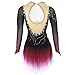 ZYDANC Gradient,XL,Professional Back Competition Costume Women's Girls' Figure Skating Dresses Hollow Ice Skating Performance Dress