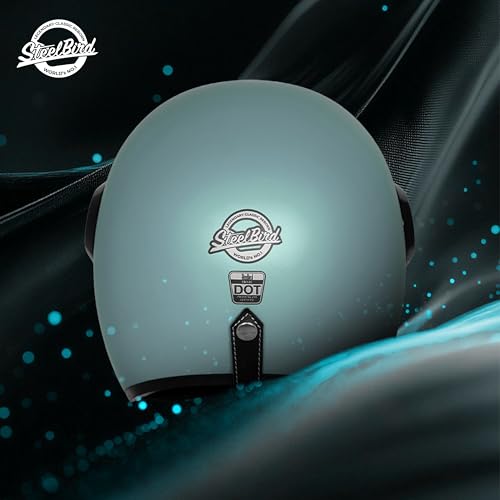 Image of Steelbird SBH 65 Retro 3.0 DOT and ISI Certified Open Face Helmet for Men and Women