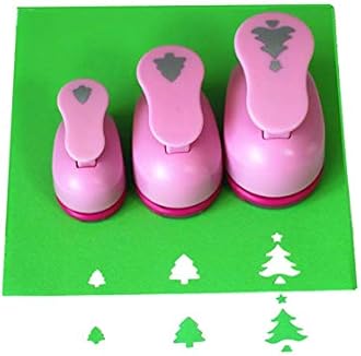 CADYCrafts Punch Set 8mm 15mm 25mm Paper Punches 3pcs/Set (Christmas Tree)