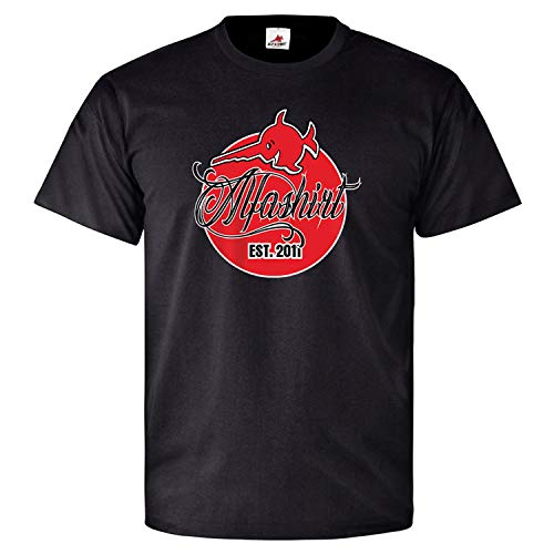 T-shirt américain Food 50s noir Alfashirt esprit rockabilly