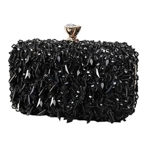 RomanticDesign Women Bling Evening Bag Fashion Embroidered Beaded Sequin Clutch Cocktail Wedding Party Purse
