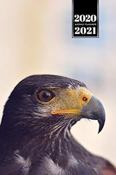 Falcon Hawk Bird Watching Ornithology Week Planner Weekly Organizer Calendar 2020 / 2021 - Brown Eyes: Cute Wildlife Animal Pet Bullet Journal Notebook Diary in 6” x 9” Inch Pocket Size