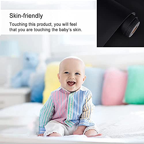 Westick Matte Black Wallpaper Peel And Stick Waterproof Black Contact Paper For Cabinets Walls Removable Black Contact Paper Peel And Stick Countertops Black Wall Paper For Bedroom Vinyl 15.75"X393" #TOP3