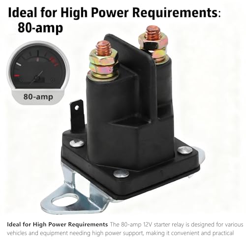 Image of ZJchao 12V 4.8W Double Battery Isolator for Mobile Audio Relay, Continuous Duty Solenoid Relay 4 Pin SPST with Brass Coil and Silver Plated
