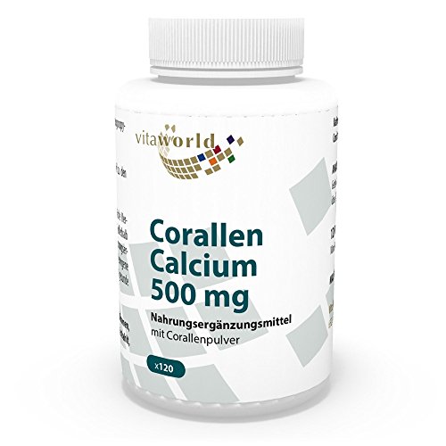 Calcio de Coral 500mg 120 Cápsulas Vegetales - Vita World Farmacia Alemania