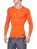 Hoher Tragekomfort Nike Herren Pro Compression Unterhemden, Safety orange/Black, L