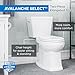 Gerber Avalanche Select 1.28 GPF Two-Piece Toilet with QuietClean Flush & KeepClean Surface, ADA Chair Height, 12-in Rough-In, Soft-Close Seat & Install Kit with Wax Ring, White, GRS48211E