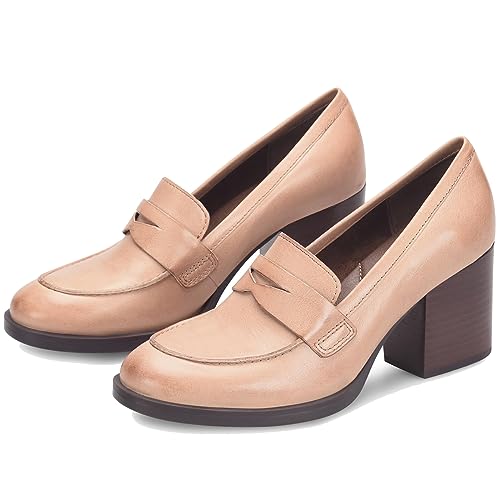 Image of SHODENSE Women Vintage Chunky Heel Loafers Pumps Platform Round Closed Toe Oxford Shoes Burnished Patent Matte Suede Slip On Dress Loafer Block Stacked Heels Office Formal Work Business 4-11 M US