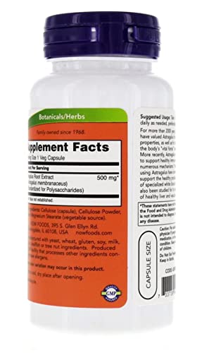Now Foods P24211 Astragalus Extract 500 Mg - 90 Vegetarian Capsules thumb #3