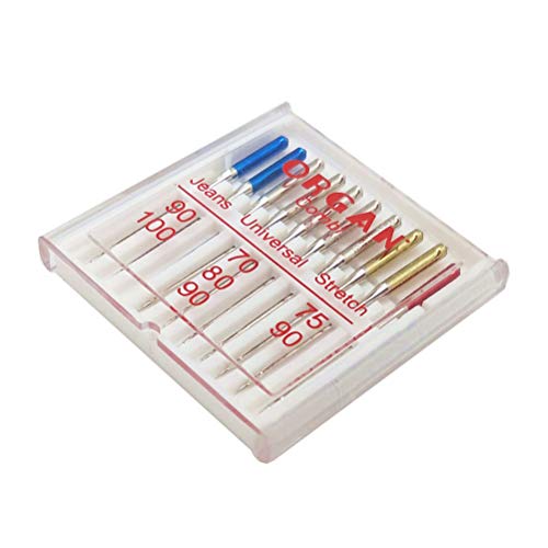 Aiguilles à orgue pour machine à coudre domestique : lot de 10 pour jeans et stretch