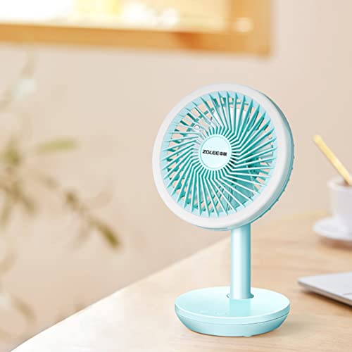 Ventilador de Escritorio Recargable de 2400 mAh con Luz LED de Techo para Camping 5