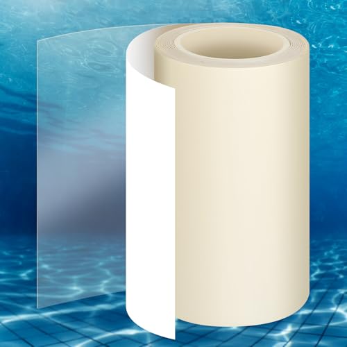 Aulock High-Viscosity Clear TPU Pool Patch Repair Kit - Underwater Patching, Self-Adhesive Pool Liner Patch for In-ground & Above Ground Pools, Inflatable Hot Tubs & Floats, 4in W x 9.8ft L