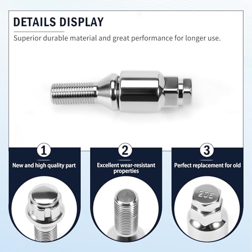 Konuooer 4X Radschloss Radschrauben Satz Felgenschloss Diebstahlsicherung Radmuttern kompatibel mit A1 A3 A4 A5 Golf Jetta Touran Seat Vivaro X3 X5 M14x1,5 28mm mit 1x Schlüssel
