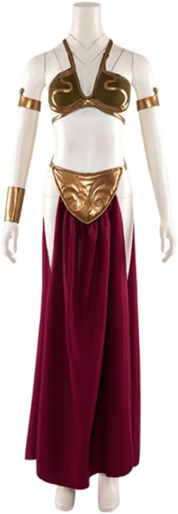 RoleplayCos Princess Slave Leia Costume Dress Leia Gold Bikini Costume Women's Sexy Lingerie Arabia Belly Dancer Costume