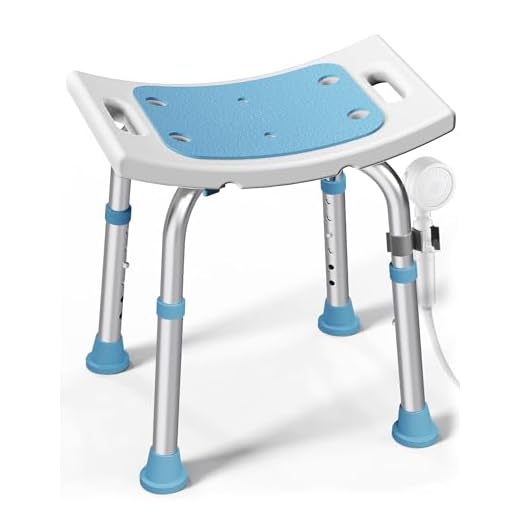 HOMLAND Shower Chair for Inside Shower, FSA/HSA Eligible 400 lbs Adjustable Shower Stool with Suction Feet, Shower Seat for Inside Tub Bathroom Bench Bath Chair for Elderly and Disabled