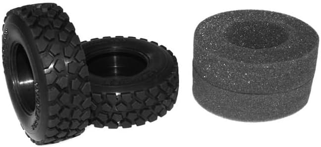 TOUCAN RC HOBBY LESU Rubber Tires B 1/14 RC Semi Truck Model DIY for Tamiya Car Spare Part 2 Pieces