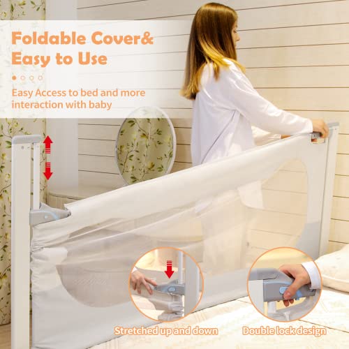 Letfonmo Bed Rail For Toddlers, 78.7" Baby Bed Rail Guard With Upgraded Durable Material, Sturdy Toddler Bed Rail No Gap, Easy To Install Bed Guard Rail For Queen King Twin Full Size Bed (1 Piece) #TOP2