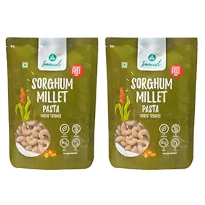 No Maida Jowar (Sorghum Millet) Pasta | Vegan, Not Fried, No MSG, No Preservatives | 180 Grams, Pack of 2