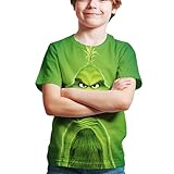 MDXTM Kids' Christmas T-Shirt with Cartoon Design and Round Neck