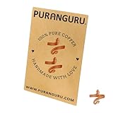 PURANGURU Pure Copper Snake Ring | 2 Pack | Adjustable Size Wrap Rings | Punk Gothic Reptile Serpent Rings | Unisex Minimal Fashion Statement Rings for Men & Women | Kaal Sarp Naag Dosh Nivaran Ring