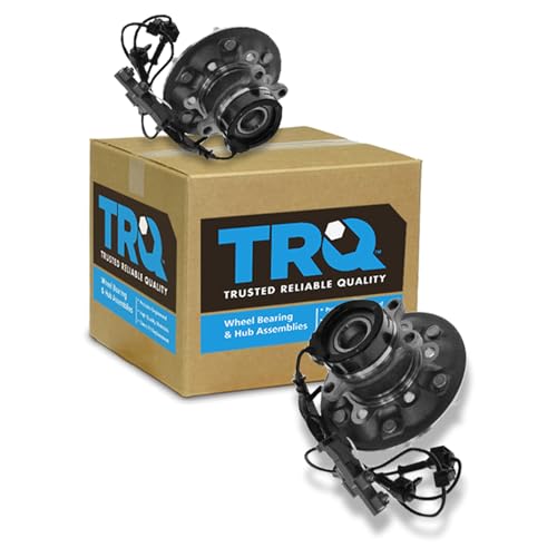 Image of TRQ 2 Piece Front Wheel Bearing & Hub Assembly Set 4WD Compatible with 2004-2008 Chevrolet Colorado GMC Canyon 2006 Isuzu i-350 2007-2008 i-370