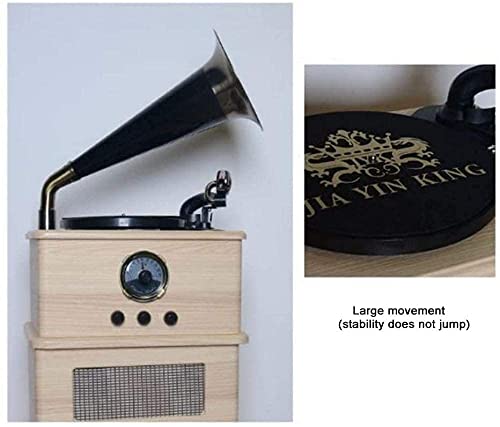 FWEOOFN Haut-parleurs Bluetooth rétro Corne Platine Vinyle en Bois Massif Tourne-Disque en cuivre Machine à Musique… - Les Beatles, Paul McCartney, John Lennon, RIngo Starr, George Harrison FWEOOFN Haut-parleurs Bluetooth rétro Corne Platine Vinyle en Bois Massif Tourne-Disque en cuivre Machine à Musique… – Image 4
