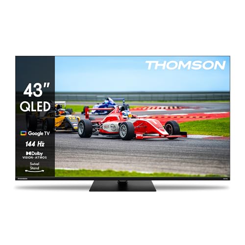 THOMSON 43 Pouces (109cm) QLED Pro 144Hz Google Smart TV, Wi-FI,Dolby...