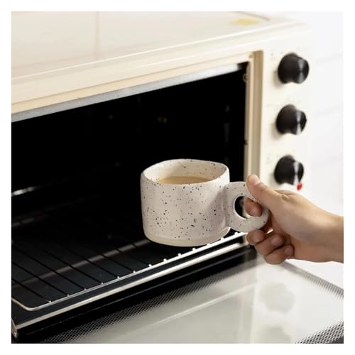 Mug en céramique artisanale de 280 ml avec double anse ergonomique