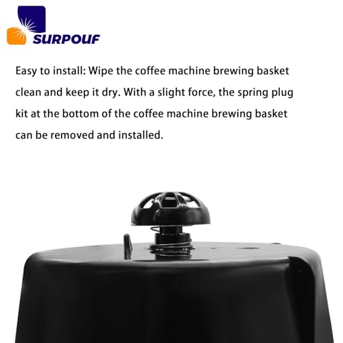 image for SURPOUF 2-Pack Coffee Replacement Brew Basket Spring Loaded Stopper Ki