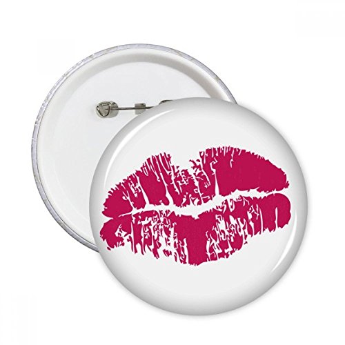 Badge baiser lèvres rouges parfait pour personnaliser votre veste le jour de la Saint-Valentin