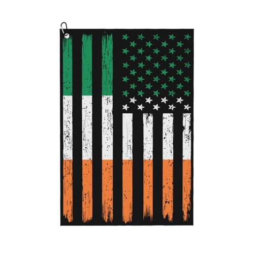 KXNSHWQ Ireland Flag Golf Towel 24x16in with Carabiner