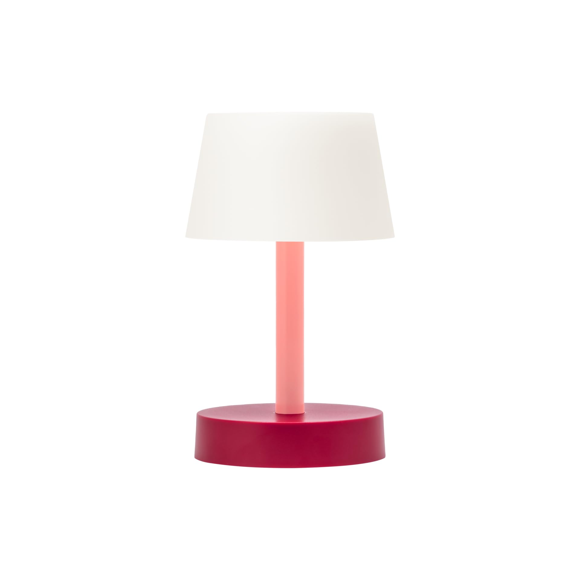 REMEMBER Tischleuchte Fritz coral, H 22 cm, Ø 13.4 cm, Kunststoff/Metall – Moderne LED Tischlampe für Wohnraum, Schreibtisch oder Nachttisch, dekorative Design Leuchte