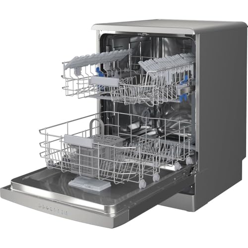 INDESIT I3F D641A X - Lavastoviglie Libera Installazione 14 Coperti, 9 Programmi e Cestello Removibile, Ciclo Rapido 28m, Silenziosa, Partenza Ritardata, Elettrodomestici Cucina Classe C 60Lx85Hx59P