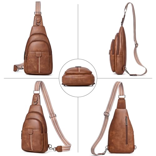 Image of cakang Womens Sling Bag Crossbody Bags for Women Vegan Leather Sling Backpack Daypack Fanny Pack Crossbody Purse Travel