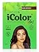 iColor Organic Hair Dye Shampoo Dark Brown 25ml (0.85 ounces) x 10 sachets in a box, shampoo-in hair color, dye, Dark brown hair in 20-30 minutes, DIY, convenient, easy to use