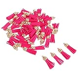 COOPHYA 50 Borlas para Hacer Joyas de Aleación de Zinc y PU, Ligeras y Portátiles, Ideales para Decoración de Bolsos y Accesorios de Llaveros