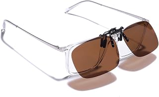Carlton London Brown Toned Polarised Lens Sunglass Clip for unisex Price In India