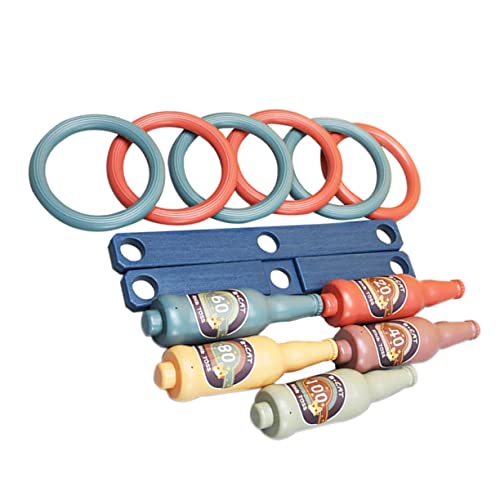 Mipcase Educational Ring Tossing Game Toy Set Boys and Girls Bottle Ring Tossing Toys Easy Assembly Fun for Boys and Girls