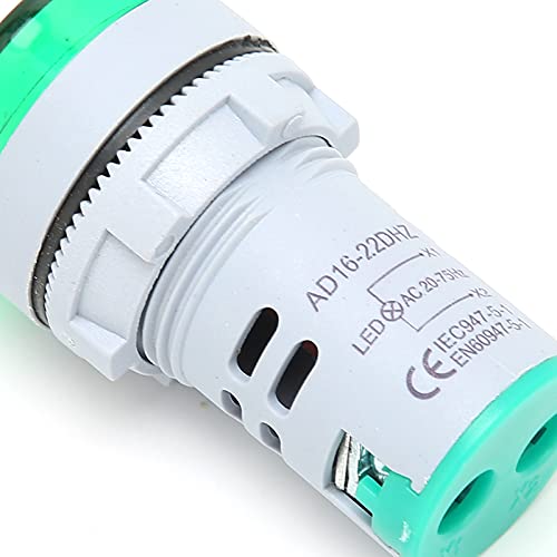 KIMISS AD16‑22DHZ Frequency Meter 20~75Hz Frequency Indicator Light Panel Meter MonitorWhite Professional Accessories (Green), KIMISSzh96e43xga-13