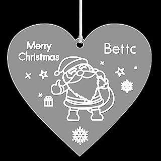 2022 Christmas Bauble Personalisd Xmas Tree Decorations Engraved Acrylic Decoration Christmas Tree Ornament Memorial Keepsake Gifts Santa Gift for Family