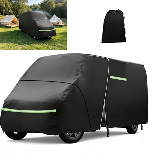 Funda Coche Exterior Compatible con Fiat Ducato 2006-2024 L2H2 Van, Funda para Coche Exterior, Protección Todo Tiempo, Impermeable, Aislante Térmico y Reflectante UV, con Correas Antiviento, Bolsa