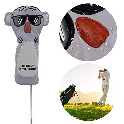RiToEasysports Koala Club de Madera Headcover Impermeable PU Fundas Para Madera Golf Driver