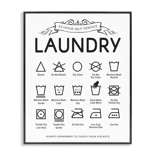 Symboles d'entretien du linge pour décorer et organiser la buanderie