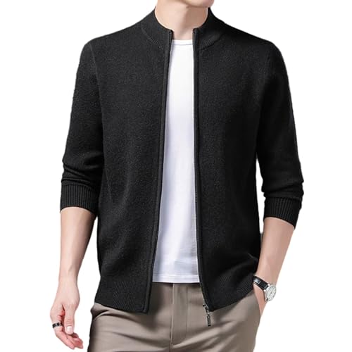 HNVAVQ 100% Cashmere Men's Full Zip Cardigan Sweater
