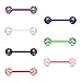 Produktbild PunkJewelry Piercing Zungenpiercing Barbell Bioflex Glitzer 7er Set Bioflex (Flexibler Kunststoff)