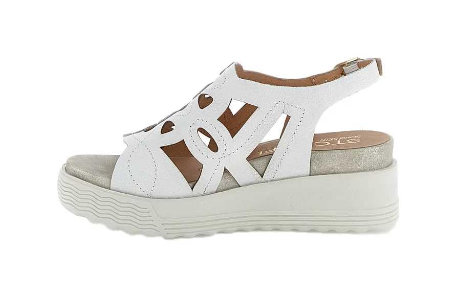 Sandalo con Zeppa PARKY 25 Nappa White