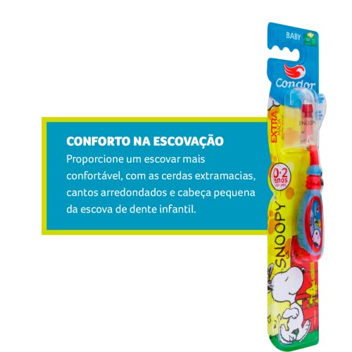 Escova Dental Infantil Snoopy 0 a 2 Anos, Condor, Multicor
