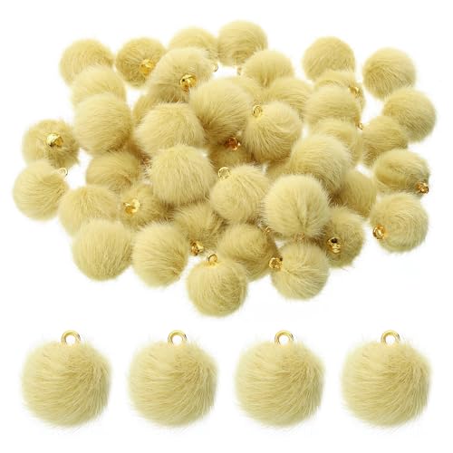 Pompones colgantes amarillos para decorar ropa infantil y bolsos de verano caseros