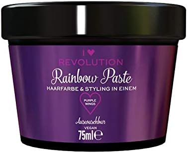 I Heart Revolution Rainbow Paste Purple Wings – The Combination of Hair Colour and Hair Styling for One Day – Vegan, Reusable, 75 ml